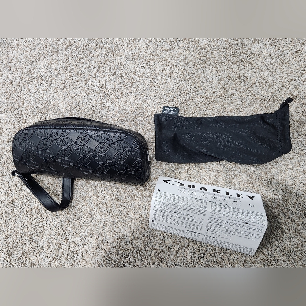 Oakley Black Sunglasses Case with Logo Pattern